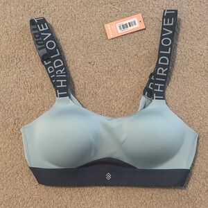 NWT ThirdLove Women's Aqua and Blue  Sports Bra